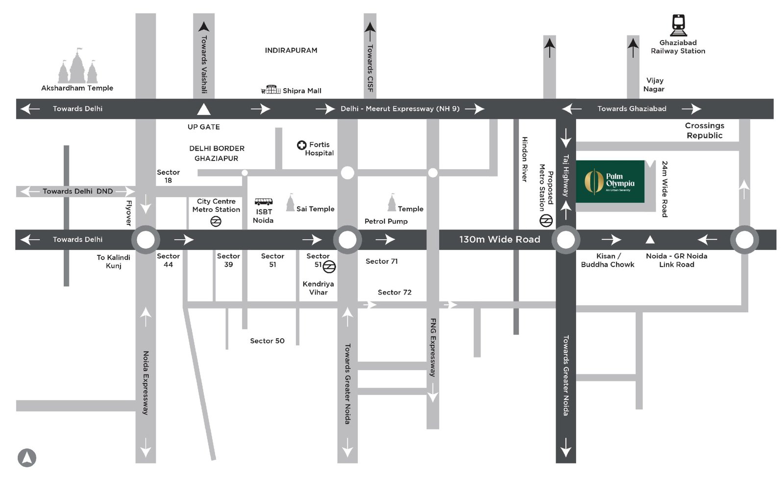 Palm Olympia Locationmap