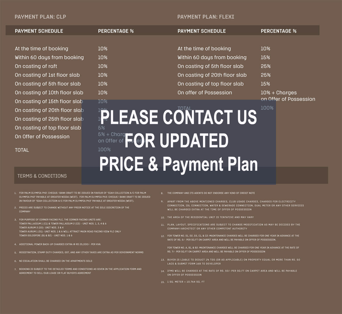Palm Olympia Paymentplan