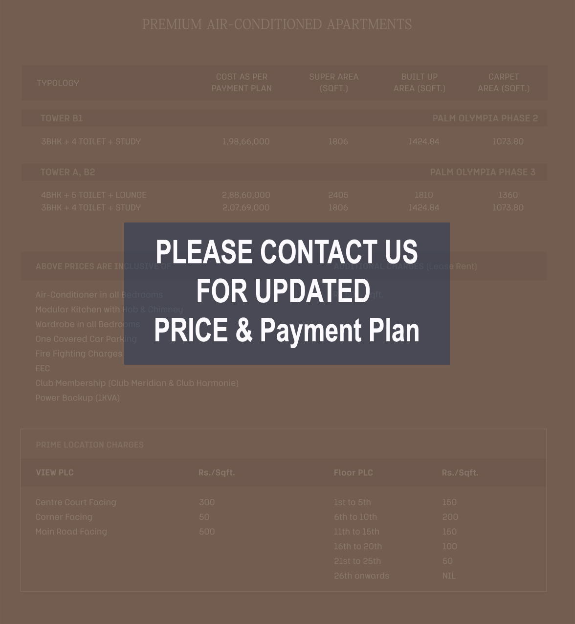 PalmOlympia-Pricelist Palm Olympia Price list